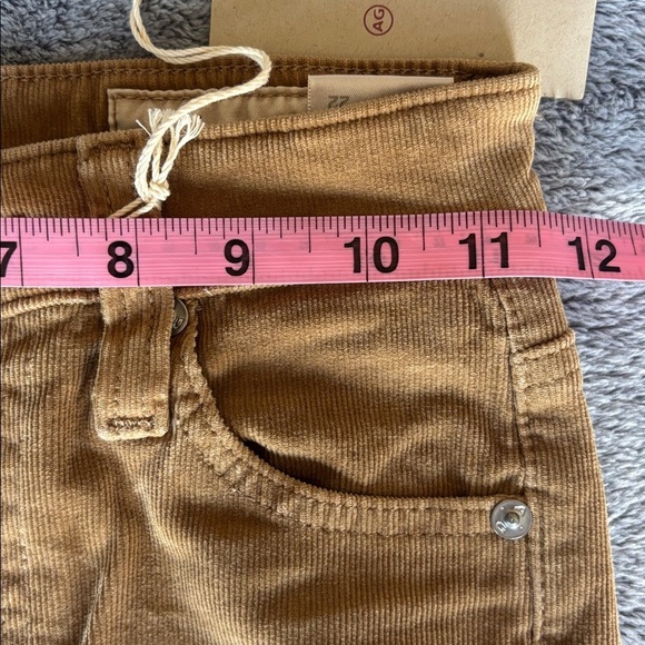 AG Mari High Waist Slim Ankle Straight Leg Corduroy Pants in Khaki Size 22 NWT - Picture 4 of 8